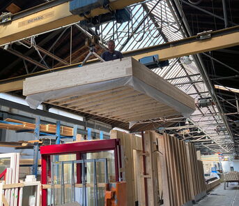 Fertigung der Bauteile für die Baustelle Moerikestraße